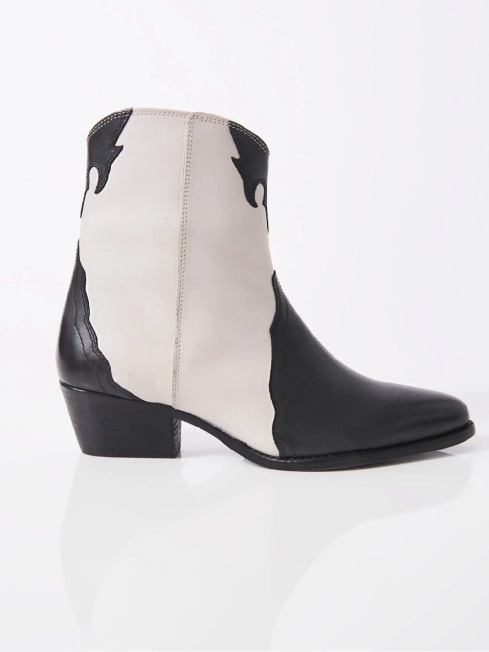 Free People New Frontier Western Boots Arctic Fox Leather Combo NEW NIB
